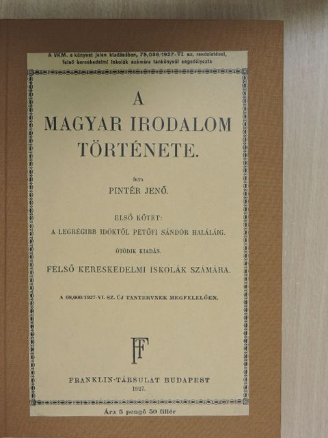 Amade László - A magyar irodalom története I. [antikvár]