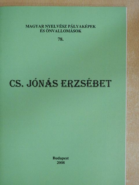 Cs. Jónás Erzsébet [antikvár]