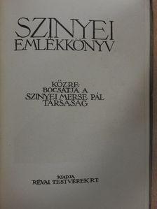 Berzeviczy Albert - Szinyei emlékkönyv [antikvár]