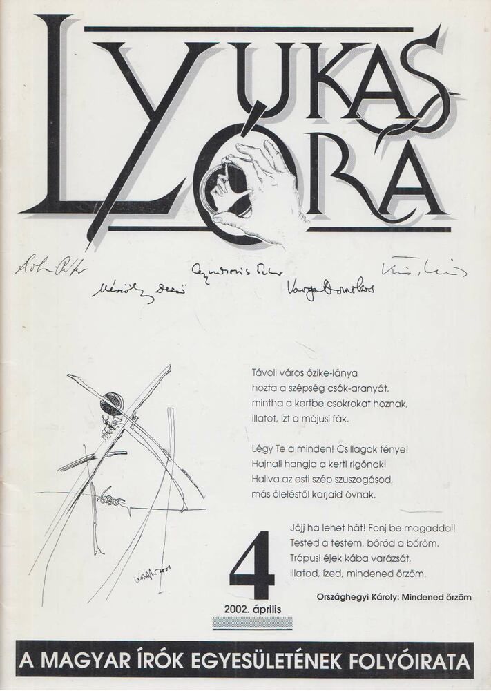 SZAKONYI KÁROLY - Lyukas óra 2002. XI. évf. 4. szám [antikvár]