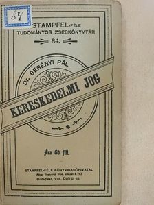 Dr. Berényi Pál - Kereskedelmi jog [antikvár]