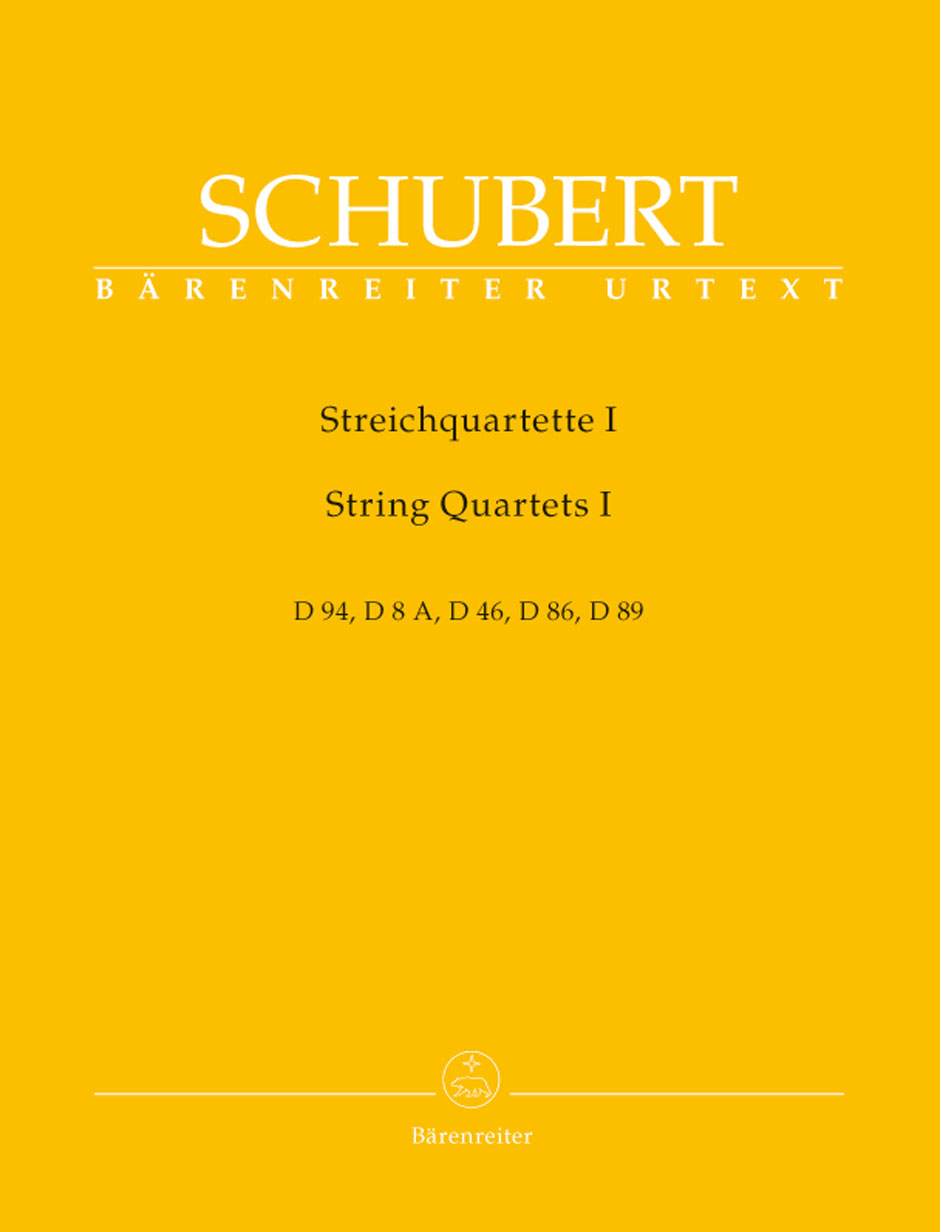 Franz Schubert - STREICHQUARTETTE I: D 94,D 8A,D 46,D 86,D 89 URTEXT, STIMMEN (CHUSID)