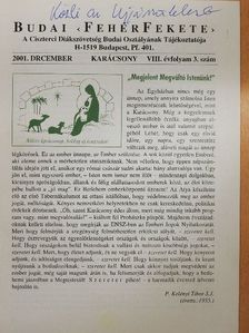 Badál Ede Álmos - Budai FehérFekete 2001. december [antikvár]