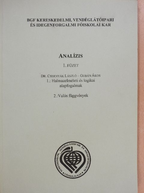 Dr. Csernyák László - Analízis 1/1-2. [antikvár]