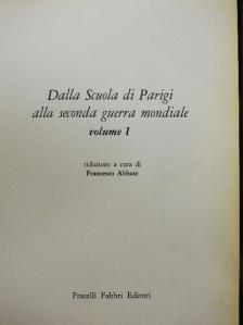 Dalla Scuola di Parigi alla seconda guerra mondiale I [antikvár]