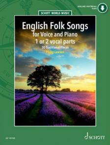 ENGLISH FOLK SONGS FOR VOICE AND PIANO 1 OR 2 VOCAL PARTS. 30 TRADITIONAL PIECES + CD