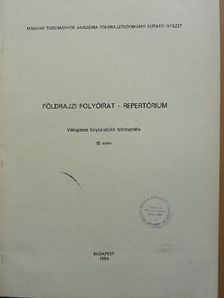 Földrajzi folyóirat - Repertórium [antikvár]