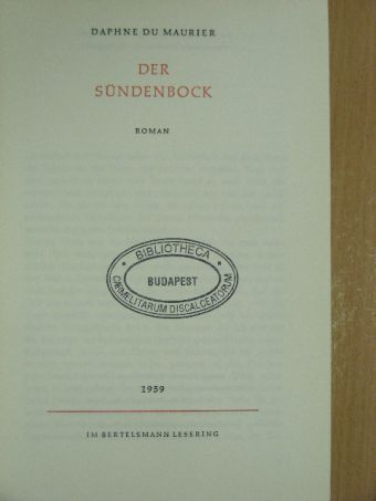 Daphne du Maurier - Der Sündenbock [antikvár]