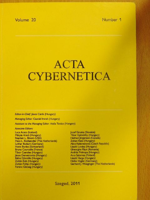 Bálint Antal - Acta Cybernetica 2011/1. [antikvár]