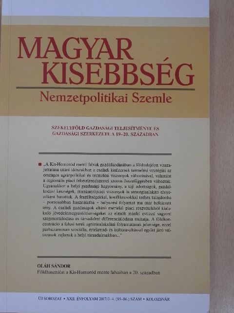 Hartel Tibor - Magyar Kisebbség 2017/3-4. [antikvár]