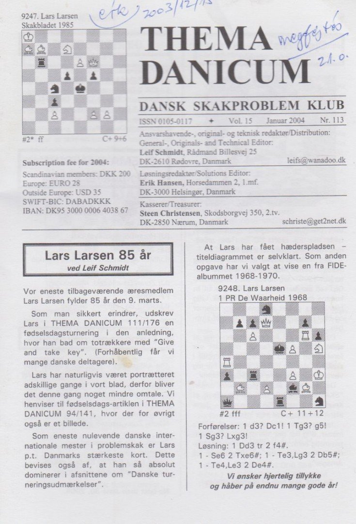 Erik Hansen - Thema Danicum 2004/Januar [antikvár]