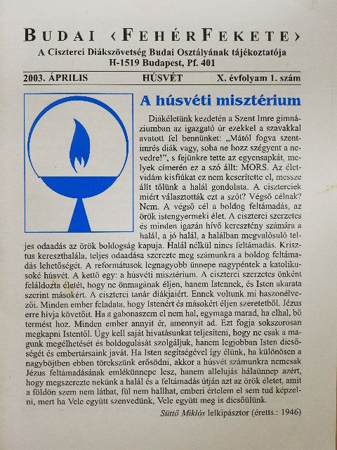 Dr. Balogh Endre - Budai FehérFekete 2003. április [antikvár]