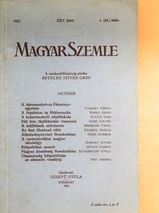 Bierbauer Virgil - Magyar Szemle 1935. október [antikvár]