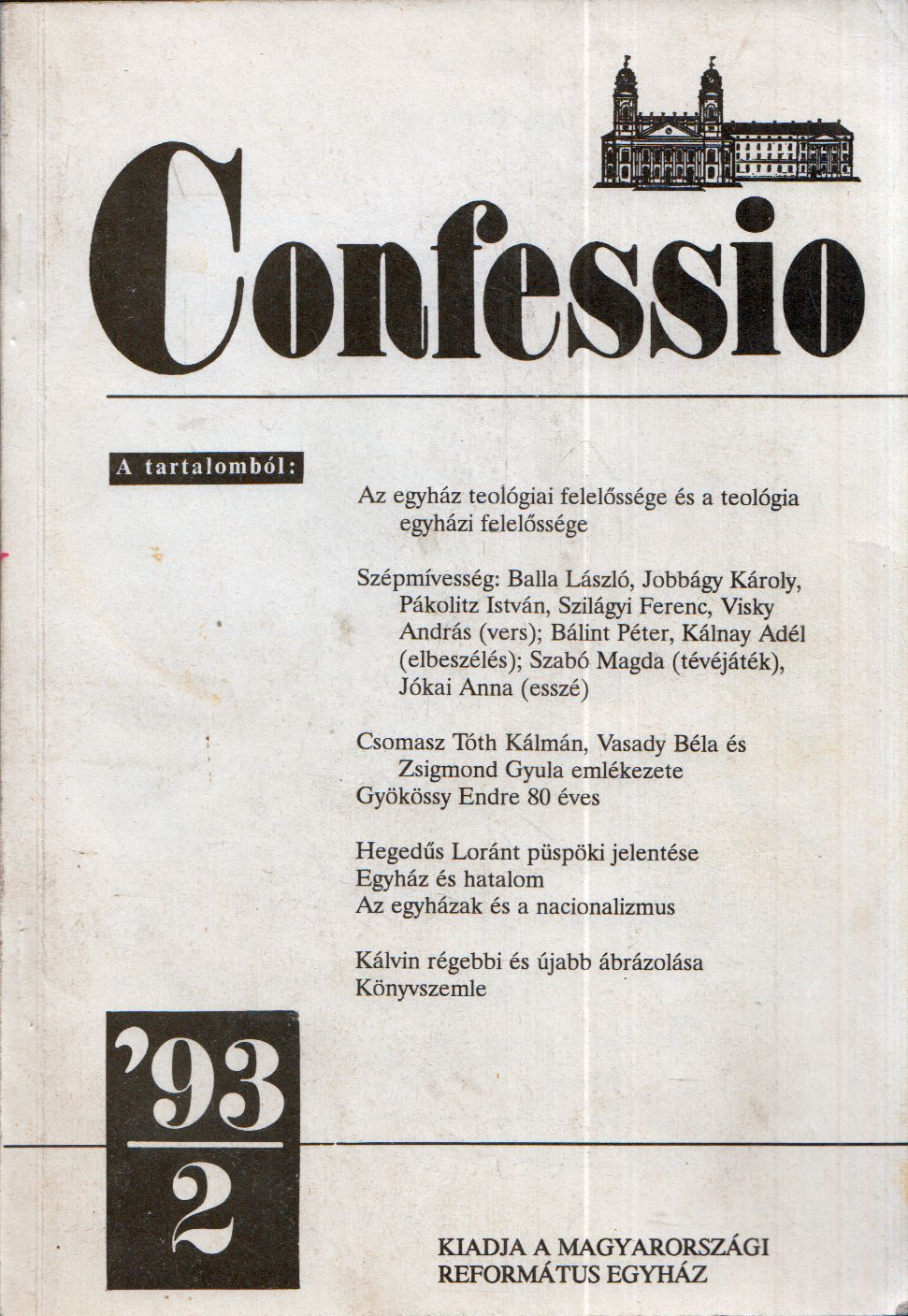 Tenke Sándor (szerk.) - Confessio '93/2 [antikvár]
