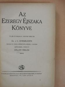J. C. Mardrus - Az Ezeregy Éjszaka Könyve IV. (töredék) [antikvár]