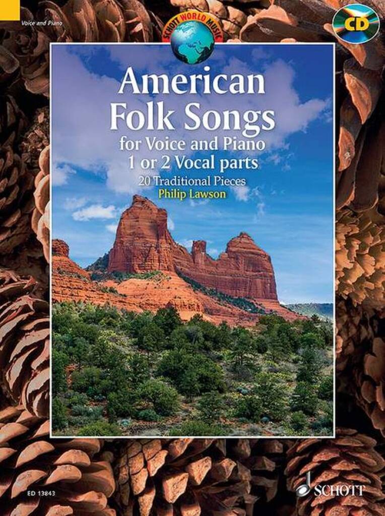 AMERICAN FOLK SONGS FOR VOICE AND PIANO 1 OR 2 VOCAL PARTS. 20 TRADITIONA PIECES