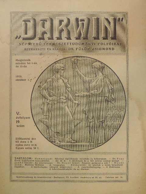 Dr. Frey Ernő - "Darwin" 1916. október 1. [antikvár]