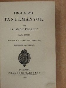 Salamon Ferencz - Irodalmi tanulmányok I. [antikvár]