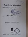 Prof. Dr. Hubert Kunz - Das akute Abdomen [antikvár]