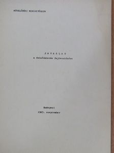 Javaslat a felsőoktatás fejlesztésére [antikvár]