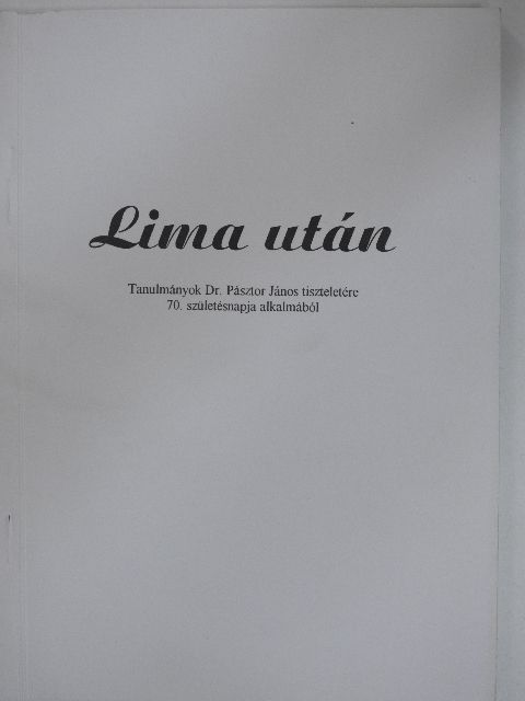 Hafenscher Károly - Lima után [antikvár]