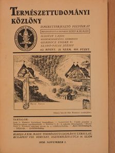 Bálint Nagy I. - Természettudományi Közlöny 1930. november 1. [antikvár]