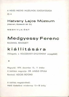 Kolozsváry Ernő - Meghívó Medgyessy Ferenc rajzaiból rendezett kiállításra [antikvár]