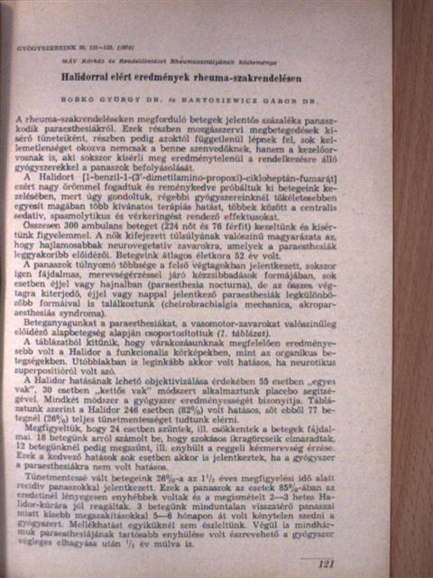 Dr. Bartosiewicz Gábor - Halidorral elért eredmények rheuma-szakrendelésen [antikvár]