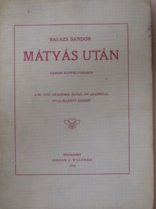 Balázs Sándor - Mátyás után [antikvár]