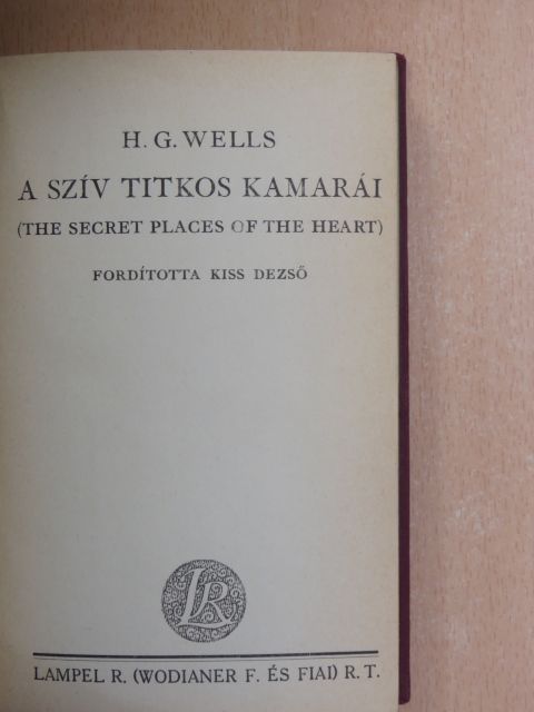 H. G. Wells - A szív titkos kamarái [antikvár]
