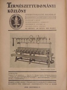 Rapaics R. - Természettudományi Közlöny 1930. október 15. [antikvár]