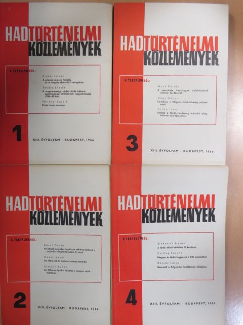 Angyal Endre - Hadtörténelmi Közlemények 1966/1-4. [antikvár]