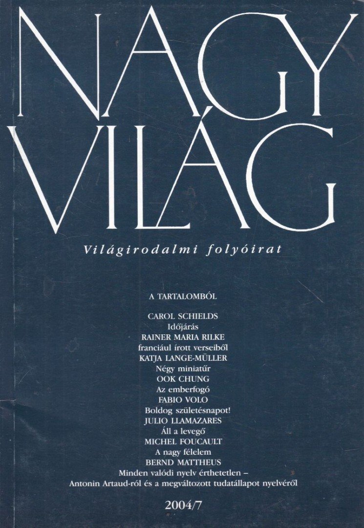 FÁZSY ANIKÓ - Nagyvilág 2004/7 [antikvár]