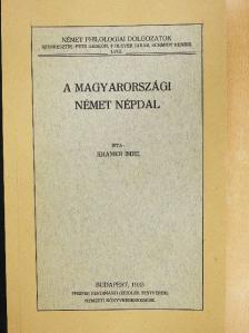 Kramer Imre - A magyarországi német népdal [antikvár]