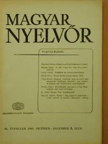É. Kiss Sándor - Magyar Nyelvőr 1969. október-december [antikvár]