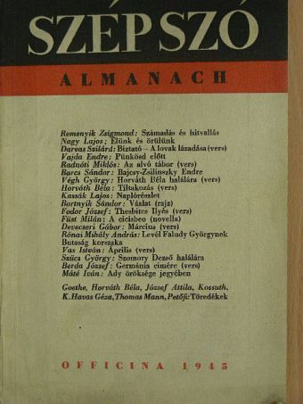 Barcs Sándor - Szép szó almanach [antikvár]