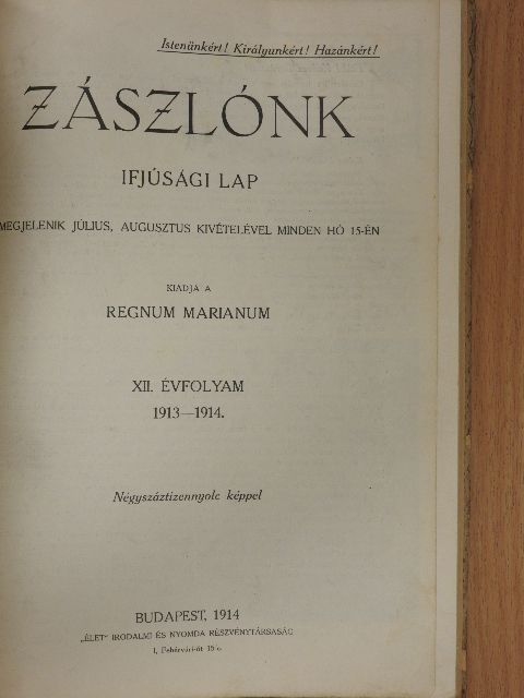 Orbán Dezső - Zászlónk 1913-1914. (nem teljes évfolyam) [antikvár]