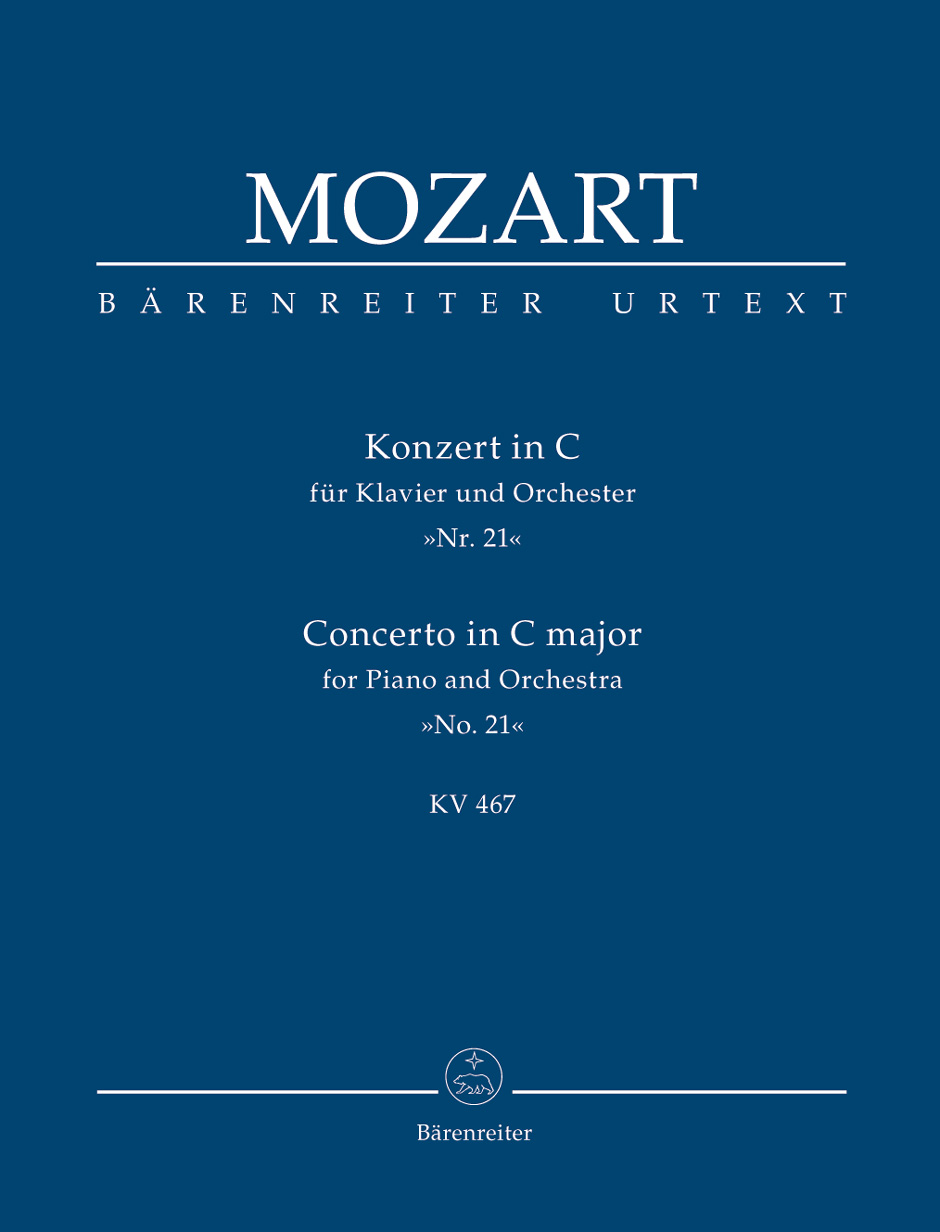 MOZART, W,A, - KONZERT IN C FÜR KLAVIER UND ORCHESTER NR.21 KV 467 STUDIENPARTITUR URTEXT