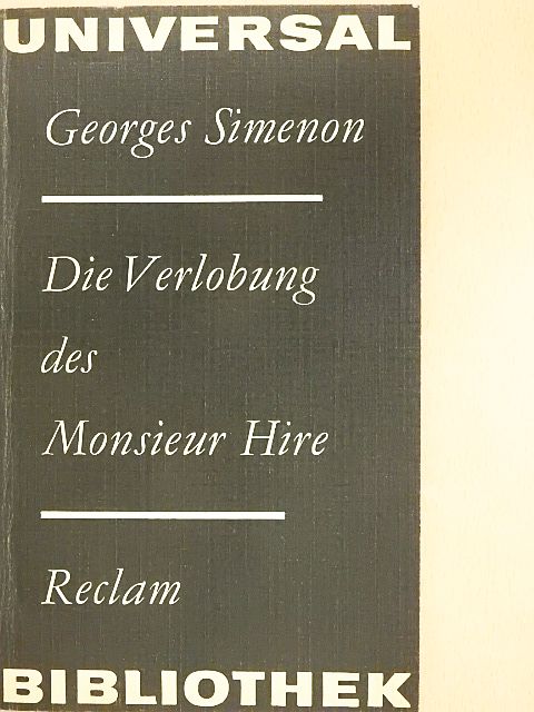 Georges Simenon - Die Verlobung des Monsieur Hire [antikvár]