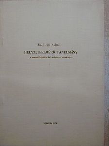 Dr. Hegyi András - Helyzetfelmérő tanulmány [antikvár]