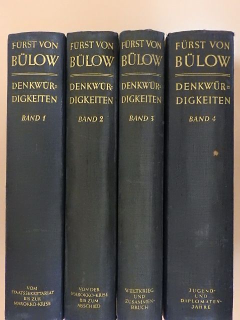 Bernhard Fürst von Bülow - Denkwürdigkeiten 1-4. [antikvár]