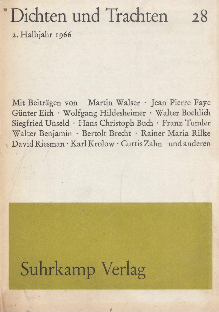 Dichten und Trachten 28 [antikvár]