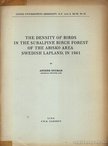 Enemar, Anders - The Density of Birds in the Subalpine Birch Forest of the Abisko Area Swedish Lapland, in 1961 [antikvár]