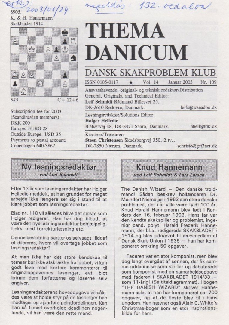 Erik Hansen - Thema Danicum 2003/Januar [antikvár]