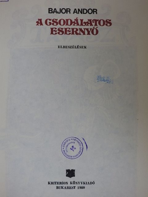 Bajor Andor - A csodálatos esernyő [antikvár]