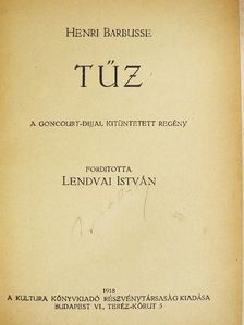 Henri Barbusse - Tűz [antikvár]