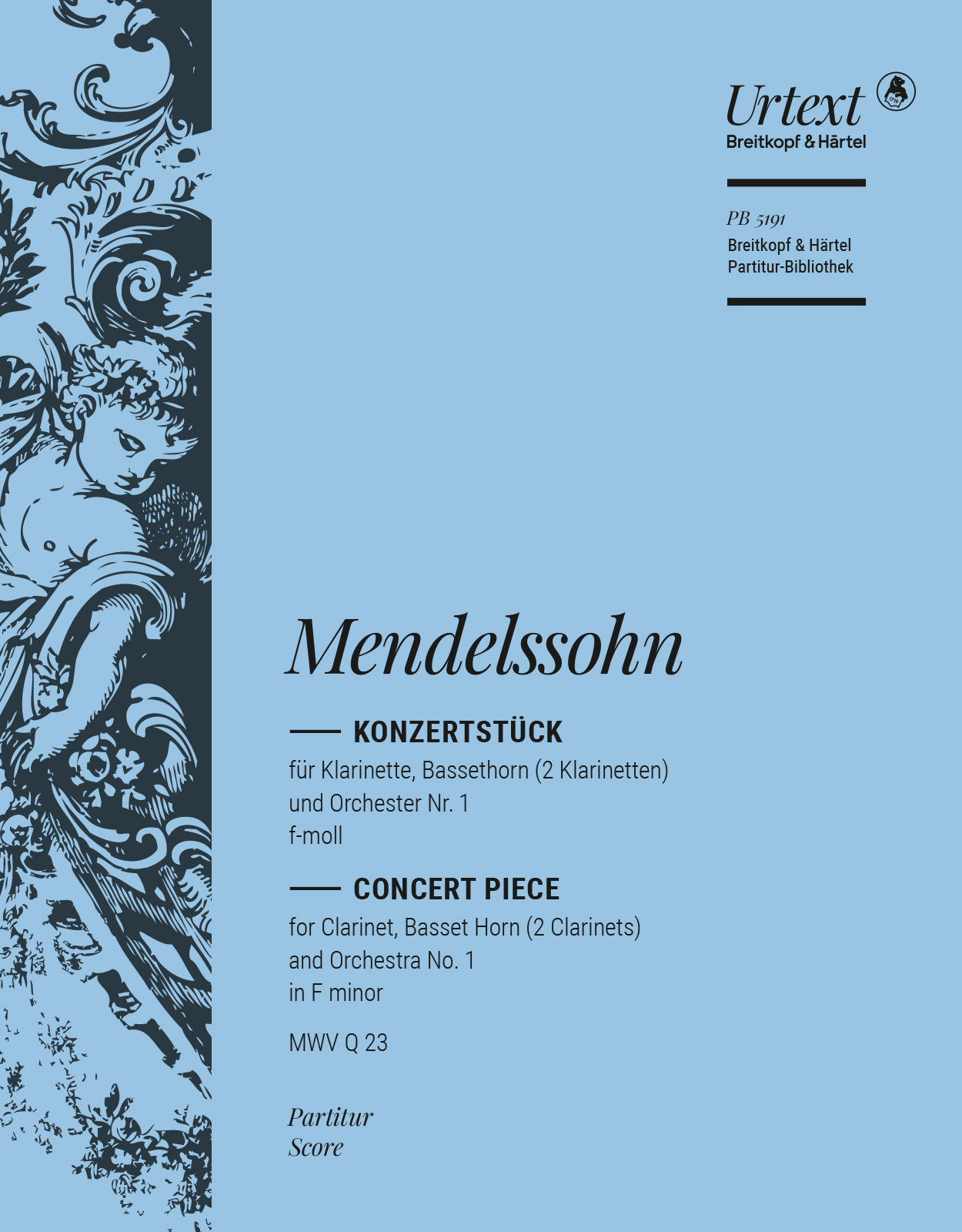 MENDELSSOHN - KONZERTSTÜCK FÜR KLARINETTE, BASSETTHORN (ZWEI KLARINETTEN) UND ORCHESTER NR.1 f-MOLL OP.113 MWV Q23