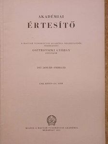 A. N. Nyeszmejanov - Akadémiai Értesítő LXII. kötet 507. szám [antikvár]
