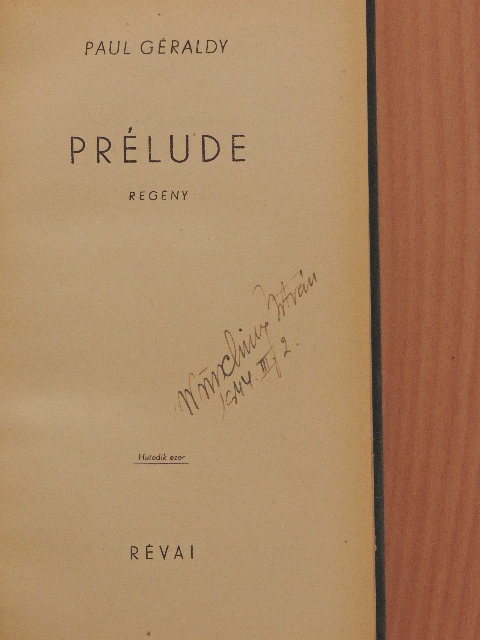 Paul Géraldy - Prélude [antikvár]