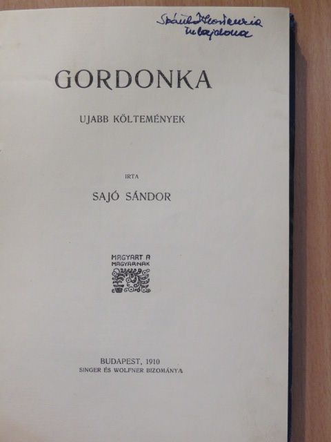 Sajó Sándor - Gordonka [antikvár]